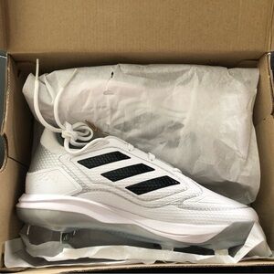 NWB Adidas Adizero Purehustle 3 Softball Metal Cleats.  Size 7.5. White.